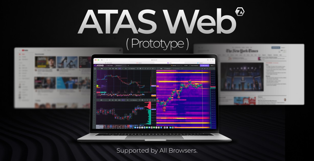 ATAS Web prototype running in a web browser on a laptop
